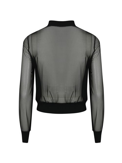 Bomber in tulle D. Exterior | 607572NERO